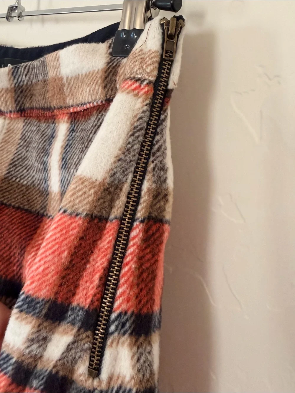 Lulu’s Plaid A-Line Wool Skirt Size XS